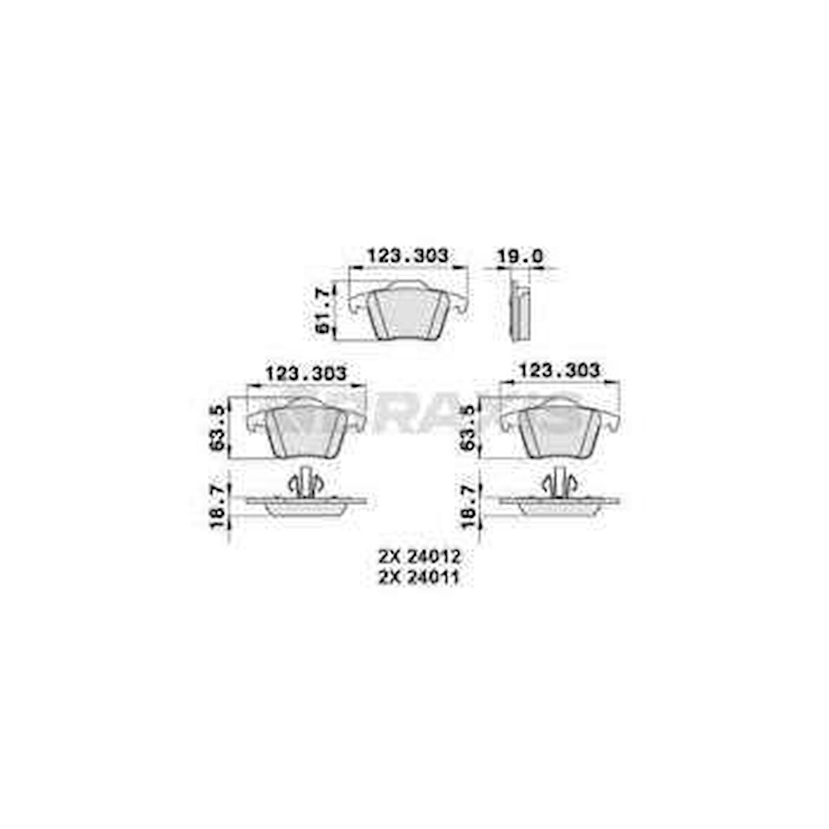 Volvo Arka Fren Balatası Volvo XC 90 T6 2.5t D5 06.02> - Braxıs Aa0275