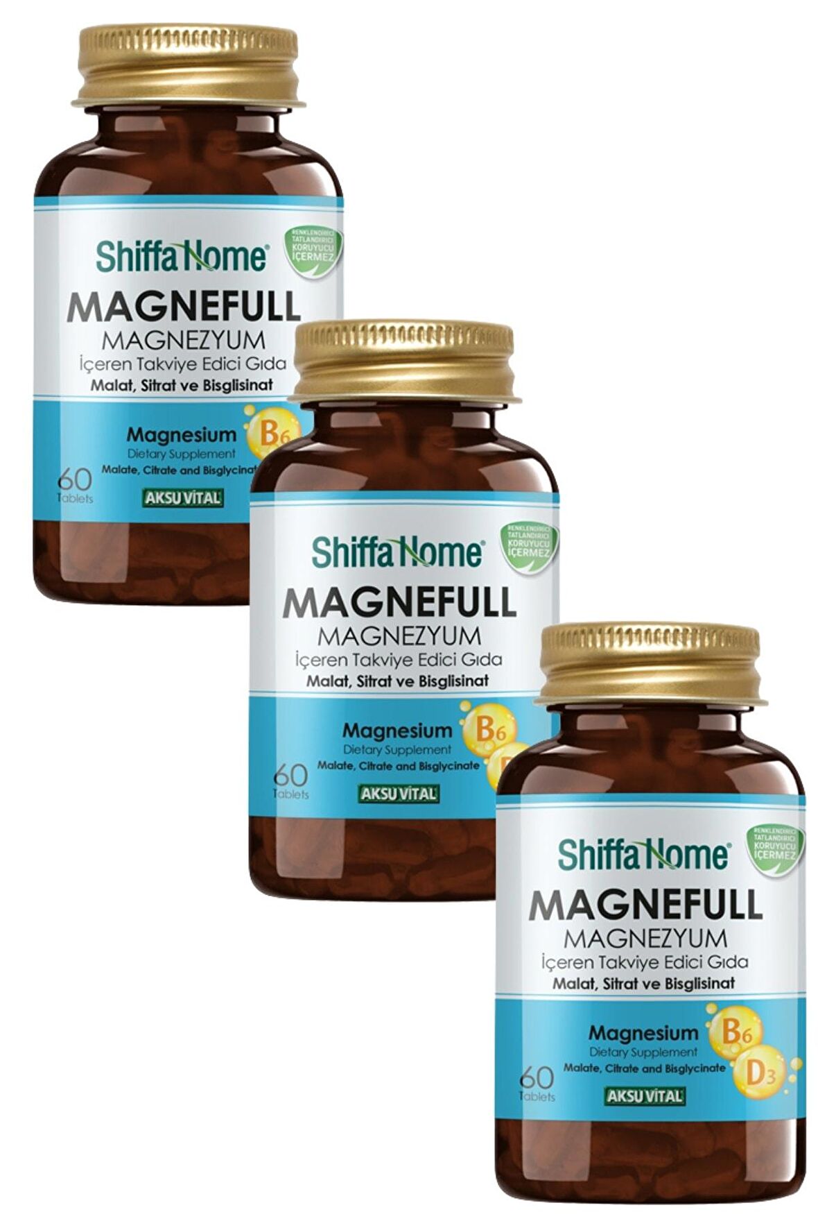 Magnefull Magnezyum Malat Sitrat Bisglisinat 60 Tablet X 3 Adet
