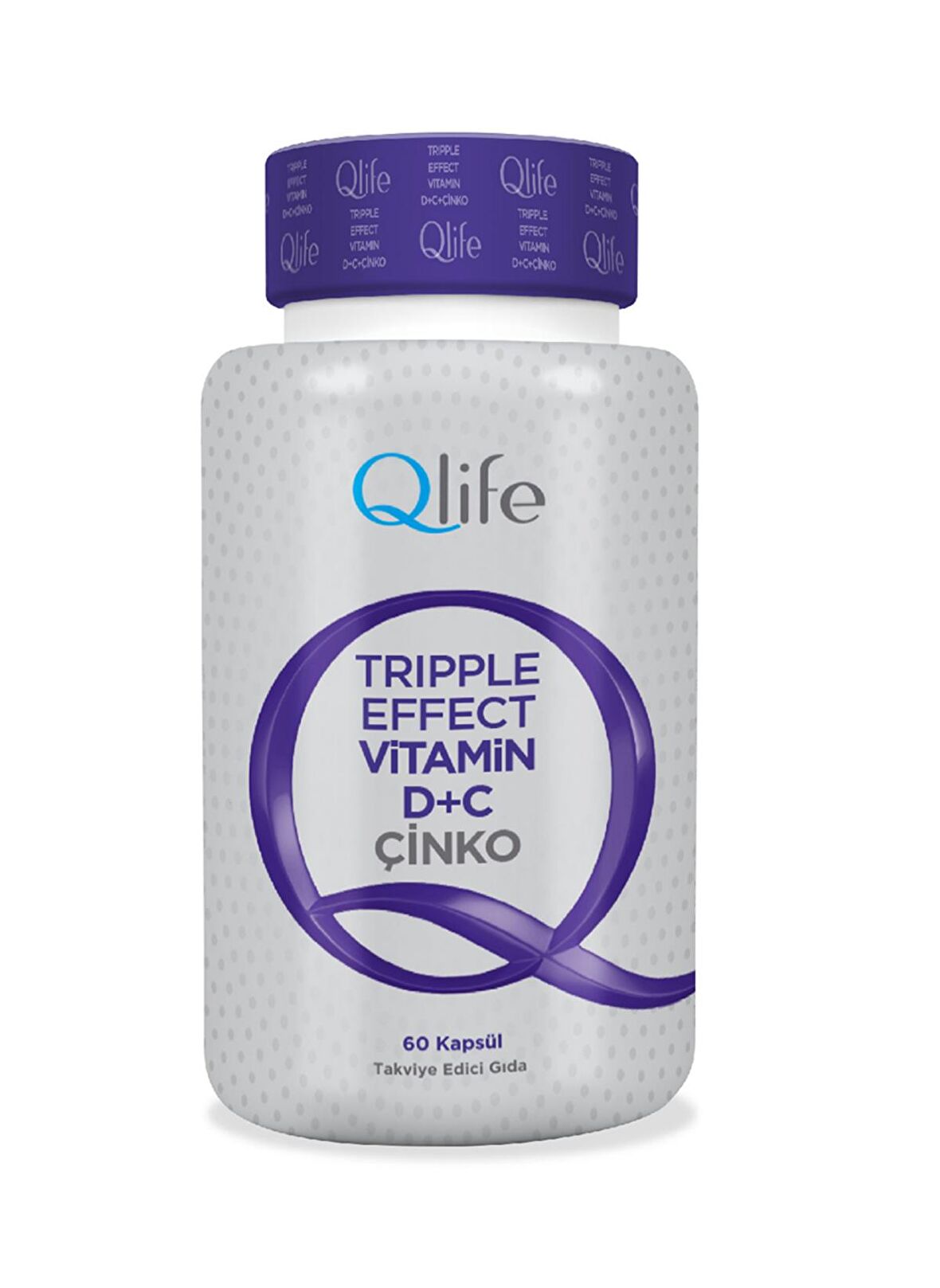 Qlife Tripple Effect Vitamin D + Vitamin C + Çinko 60 Kapsül