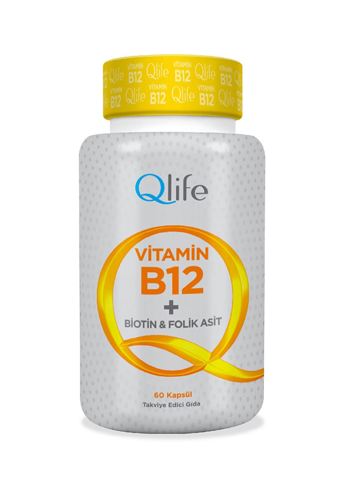 Qlife Vitamin B12 + Biotin & Folik Asit 60 Kapsül