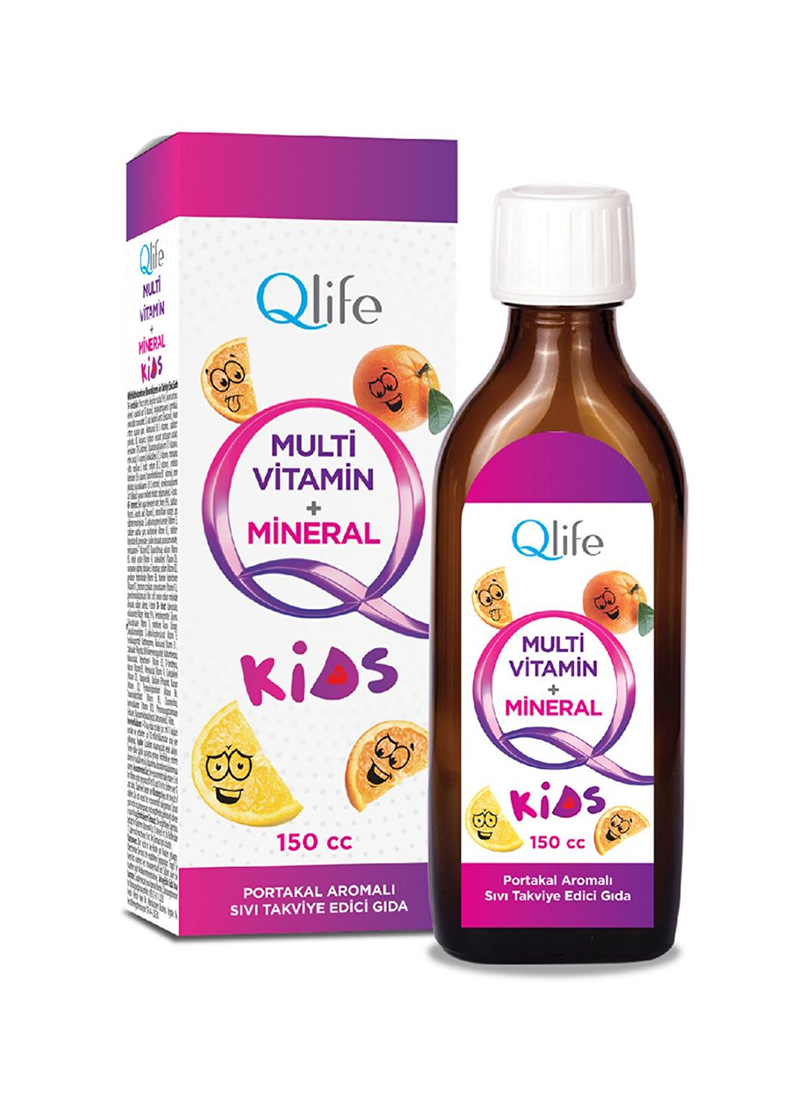 Qlife Multivitamin + Mineral Kids Şurup 150 cc