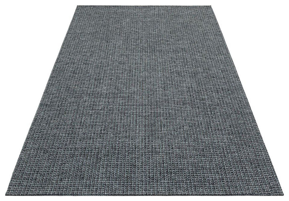 Eko Brooklyn Hasır Görünümlü Kaymaz Dokuma Modern Kilim BRK01 Antrasit