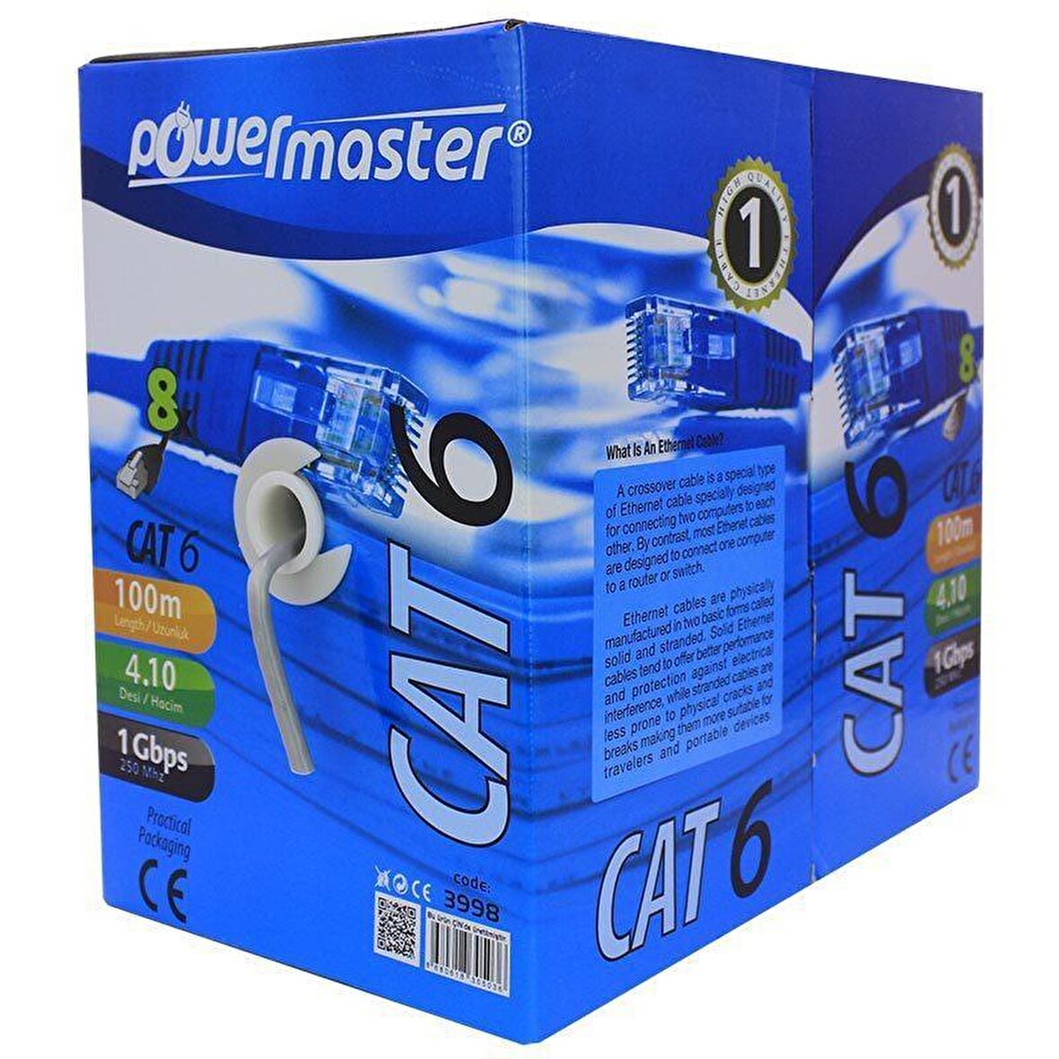 Powermaster Cat6 100 Metre Ethernet Network Kablosu