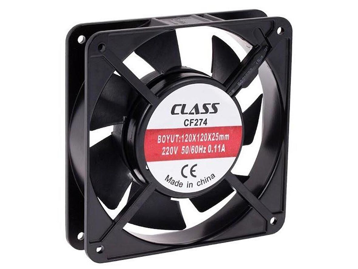 Class 120x120x25mm AC 220Volt Fan - 1Adet