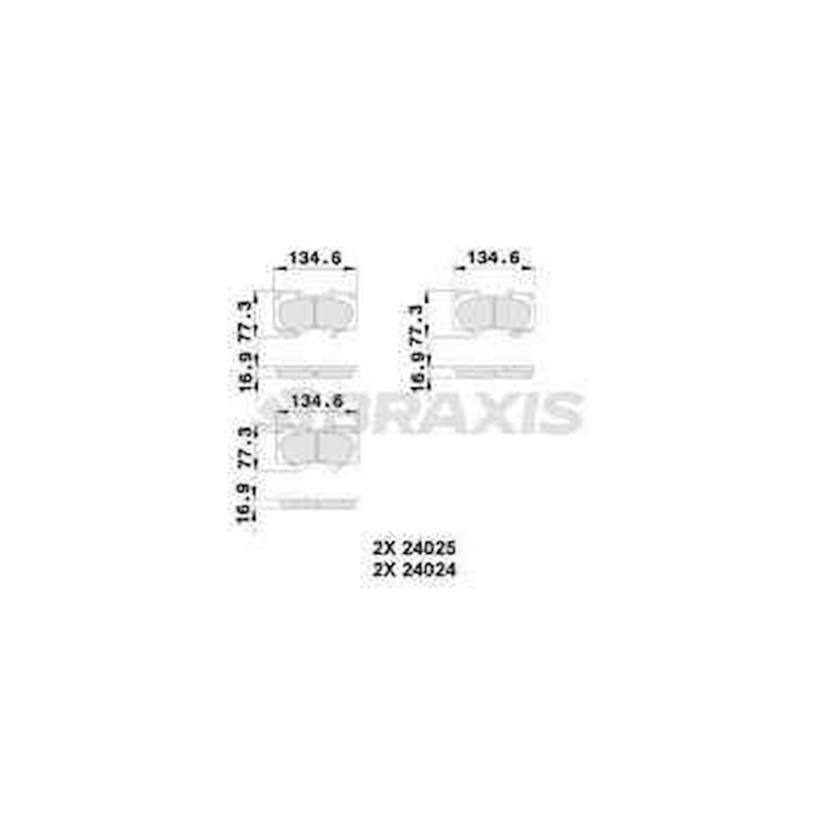 Toyota Ticarı On Fren Balatası Toyota Hilux 2009-2012 Land Cruıser J12 03-> Mitsubushı Pajero 2007-2012 - Braxıs Ab0226