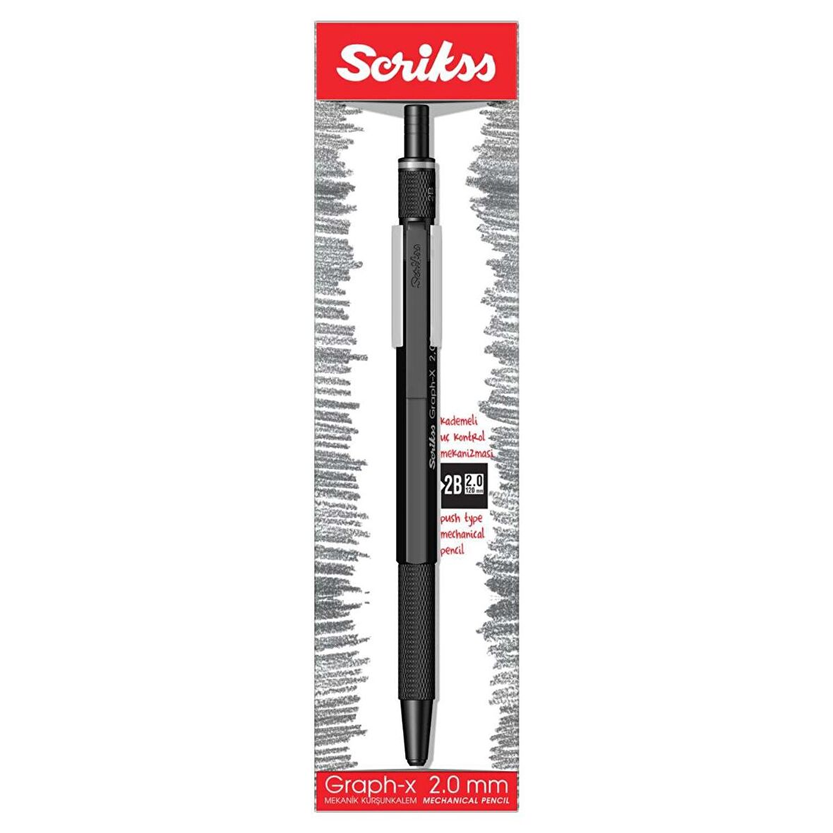 Scrikss Graph-X Metal Versatil Kalem 2.0 Mm Siyah