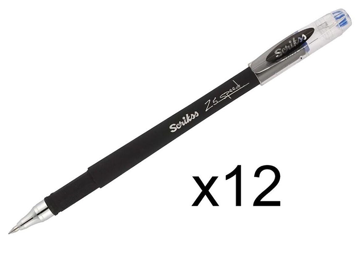 Scrikss Speed Gel Tükenmez Kalem 0.5 MAVİ 12 Lİ