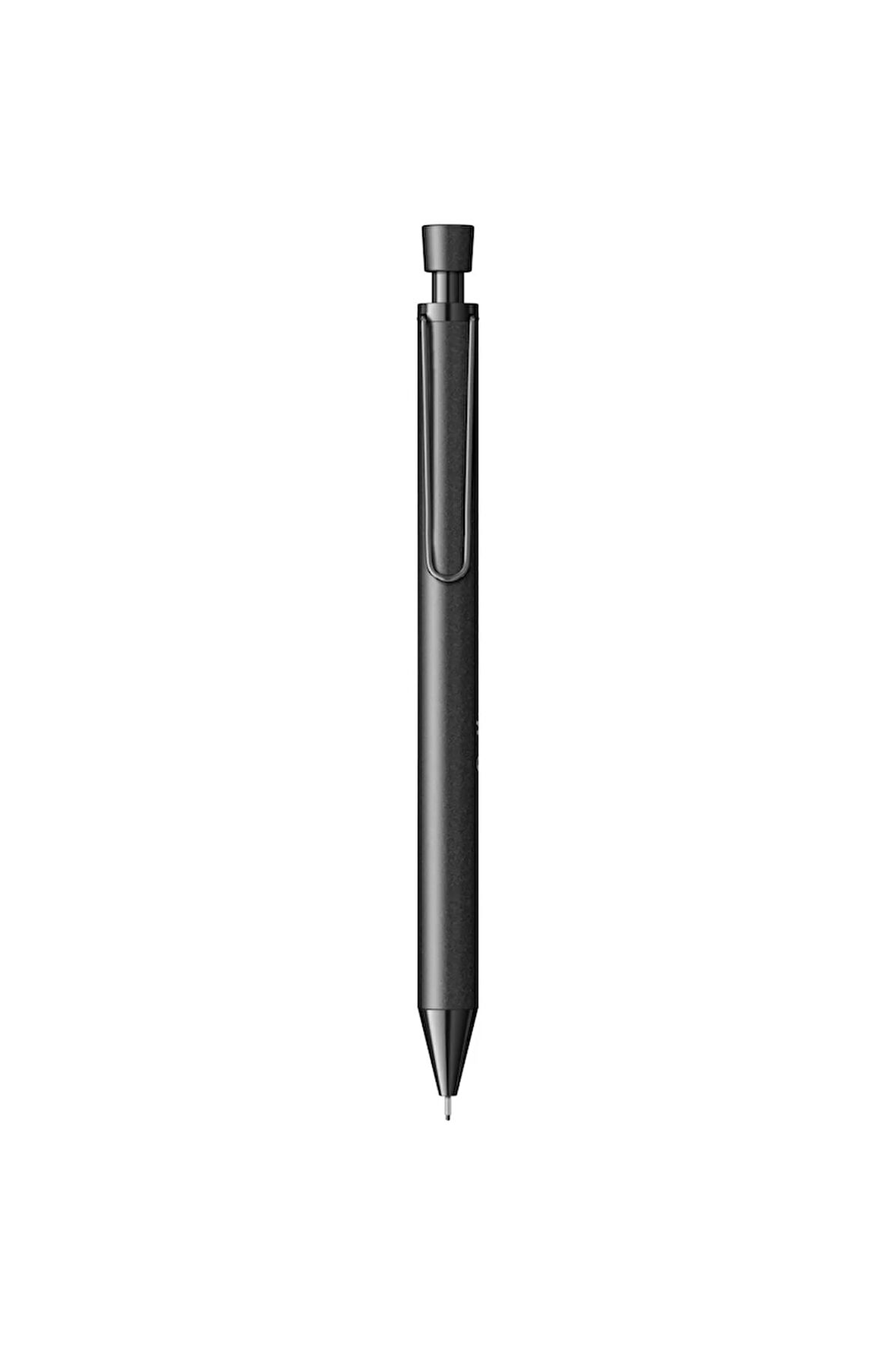 Scrikss Icon-X 0.7 mm Mekanik Kurşun Kalem Metal Gövde, Ergonomik Tutuş, Tepeden Basmalı Mekanizma (Mat Siyah)