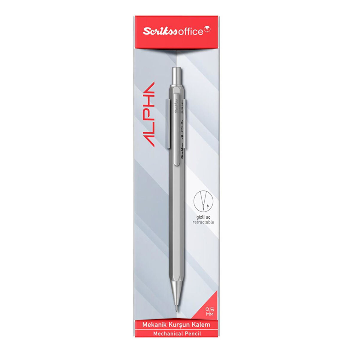 Scrikss Alpha Şeffaf Ambalaj Versatil Uçlu Kalem 0.5