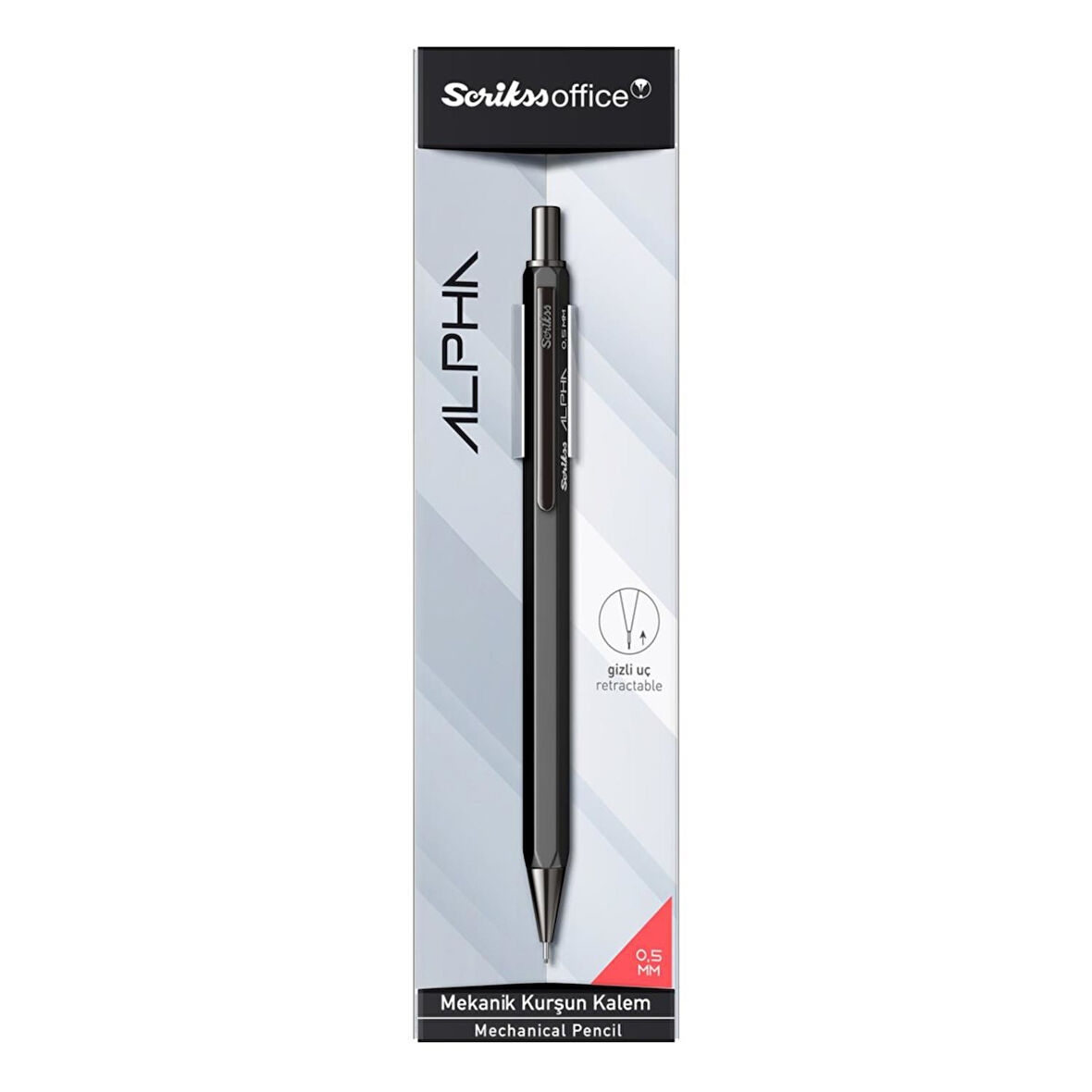 Scrikss Alpha Şeffaf Ambalaj Versatil Uçlu Kalem 0.5