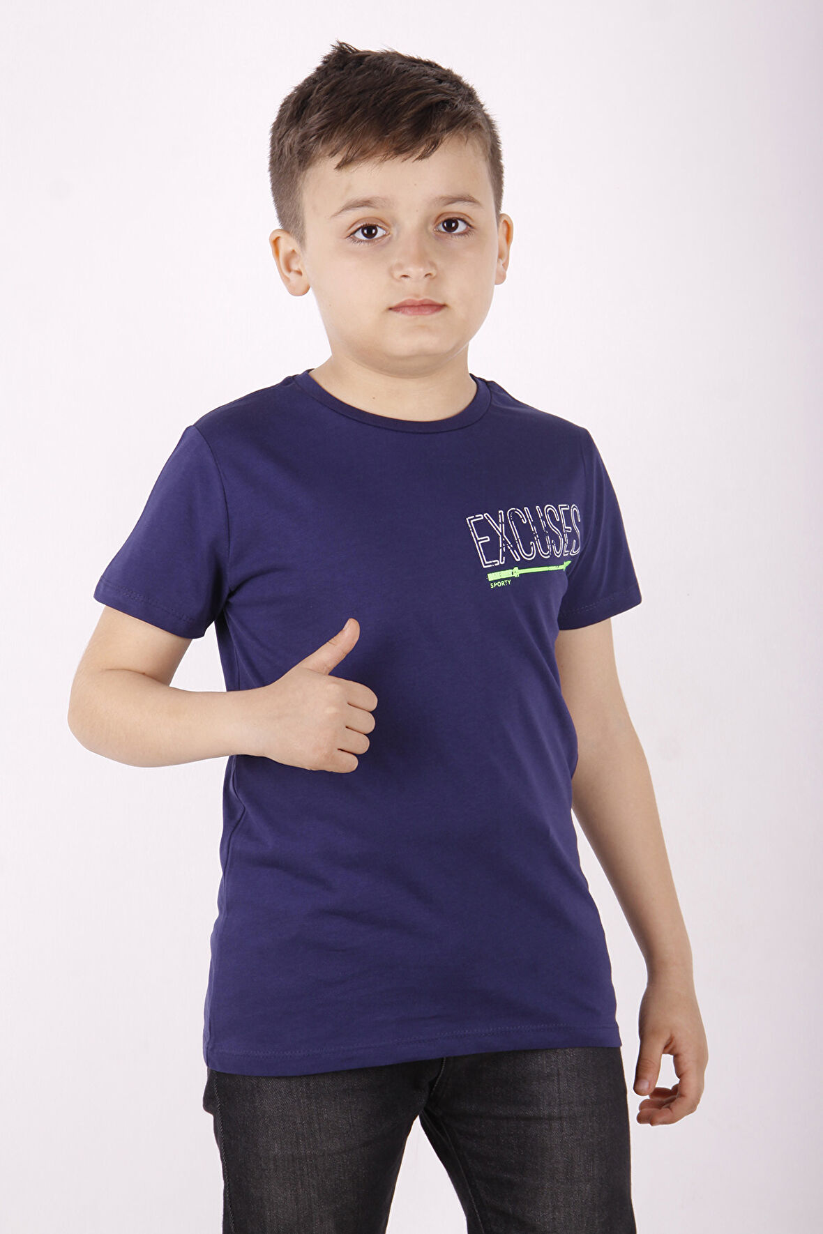 Toontoy Erkek Çocuk Excuses Baskılı Cepli Tişört