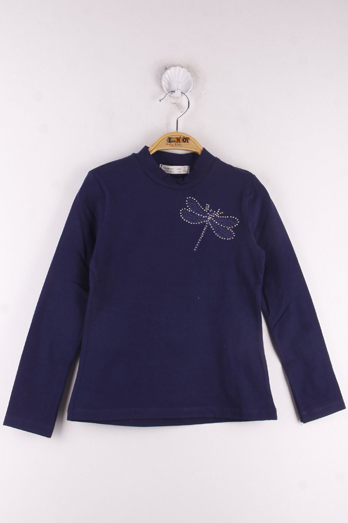 Toontoy Kız Çocuk Yusufçuk Taş İşlemeli Okul Tişört