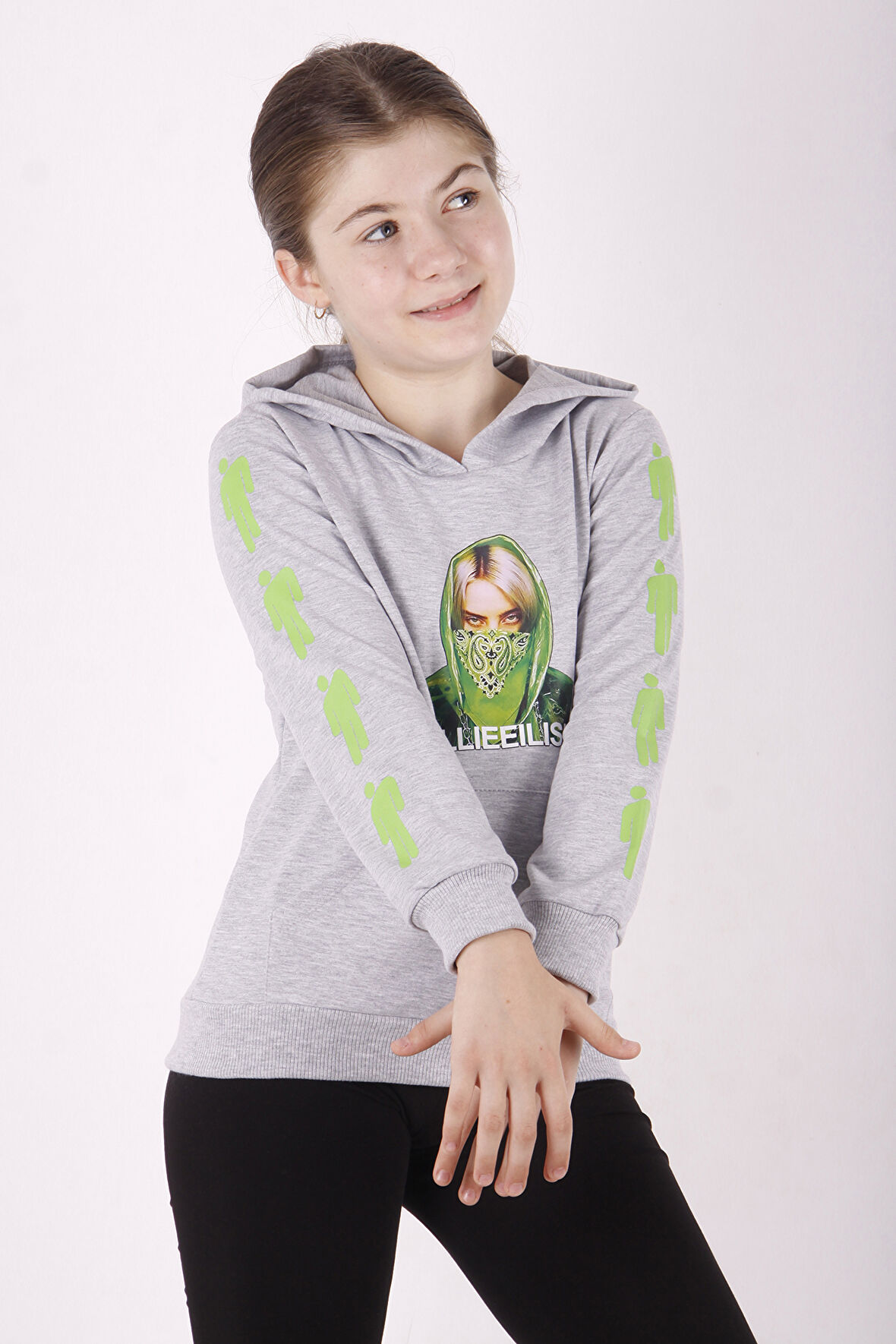 Toontoy Kız Çocuk Billie Eilish Baskılı Sweatshirt