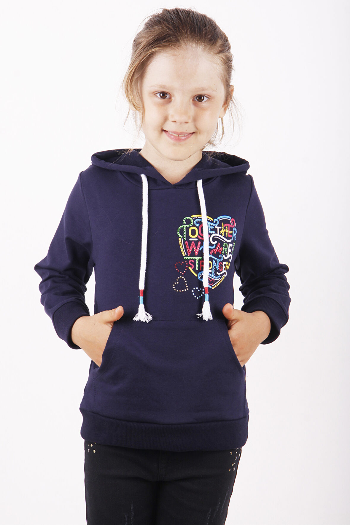 Toontoy Kız Çocuk Stronger Baskılı Sweatshirt 