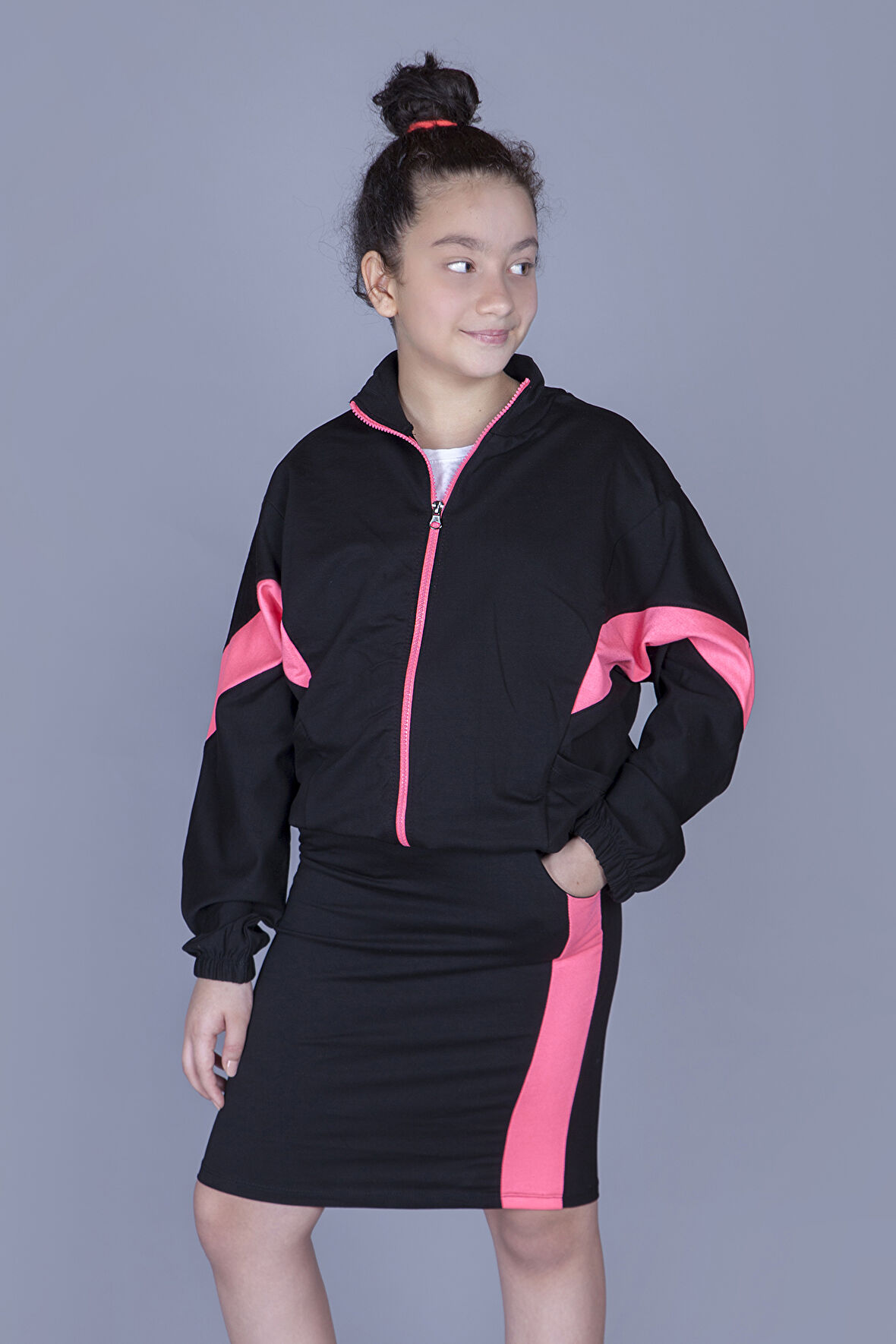 Toontoy Kız Çocuk Garnili Etekli Takım