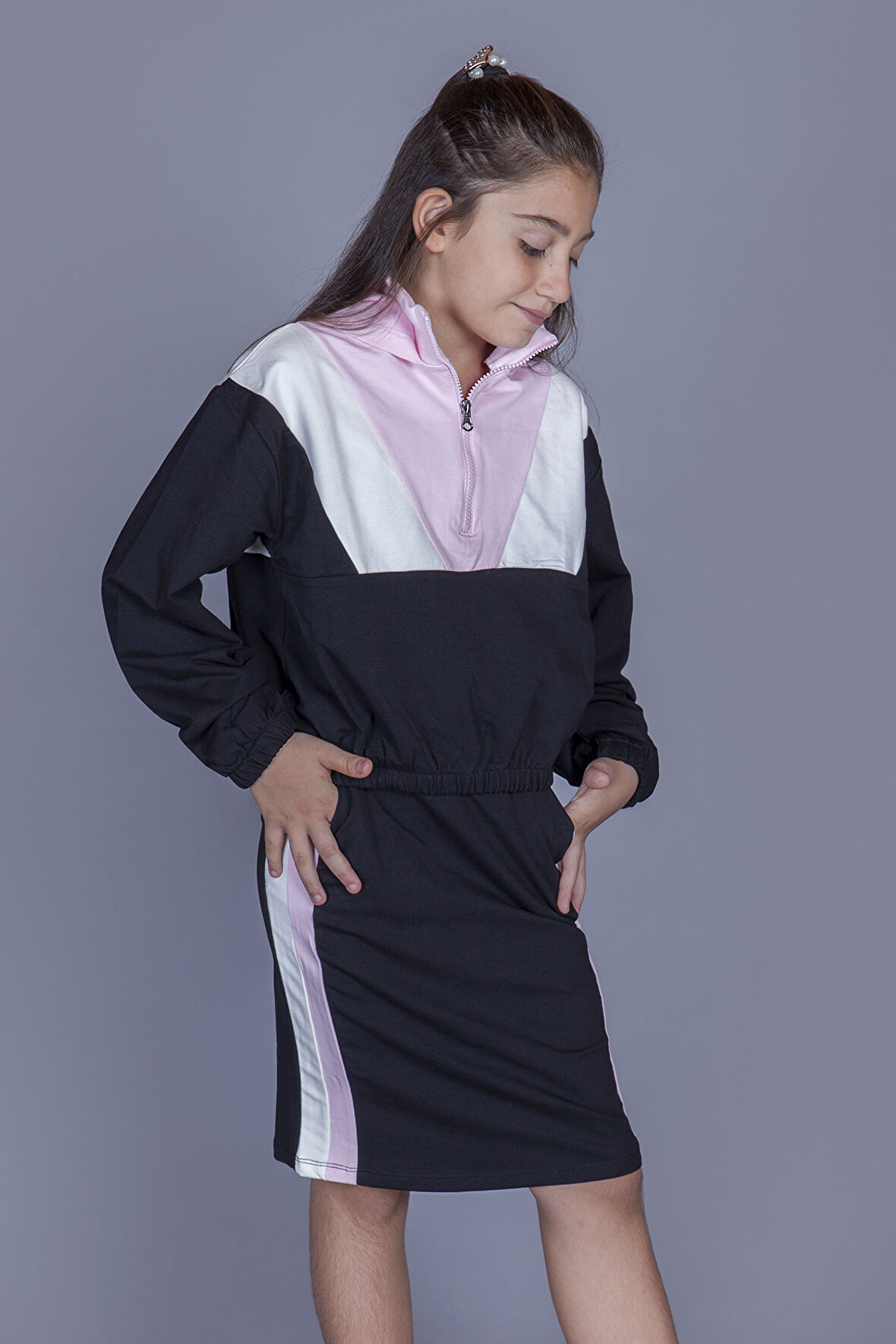 Toontoy Kız Çocuk Garnili Etekli Takım