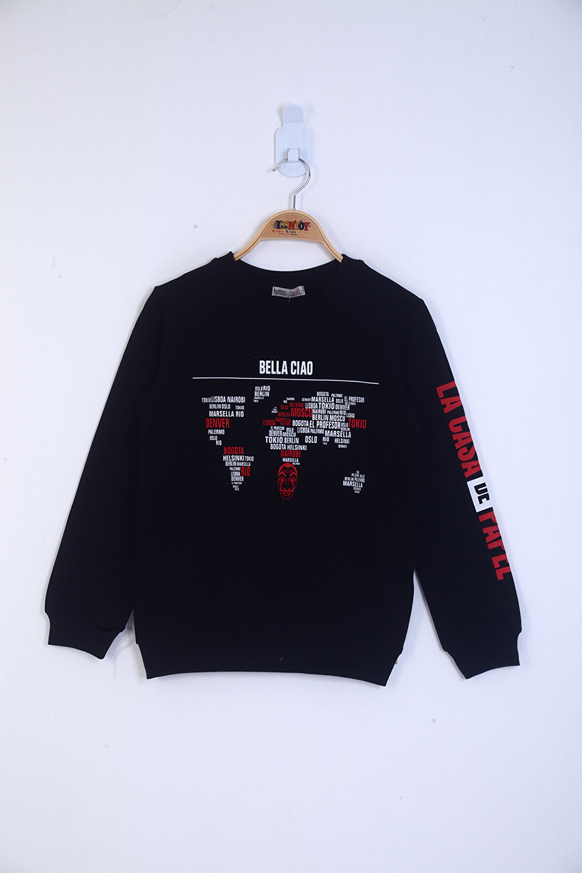 Toontoy Erkek Çocuk Bella Ciao Baskılı Sweatshirt