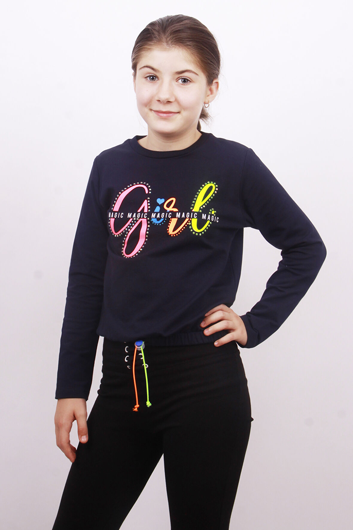 Toontoy Kız Çocuk Girl Baskılı Sweatshirt 