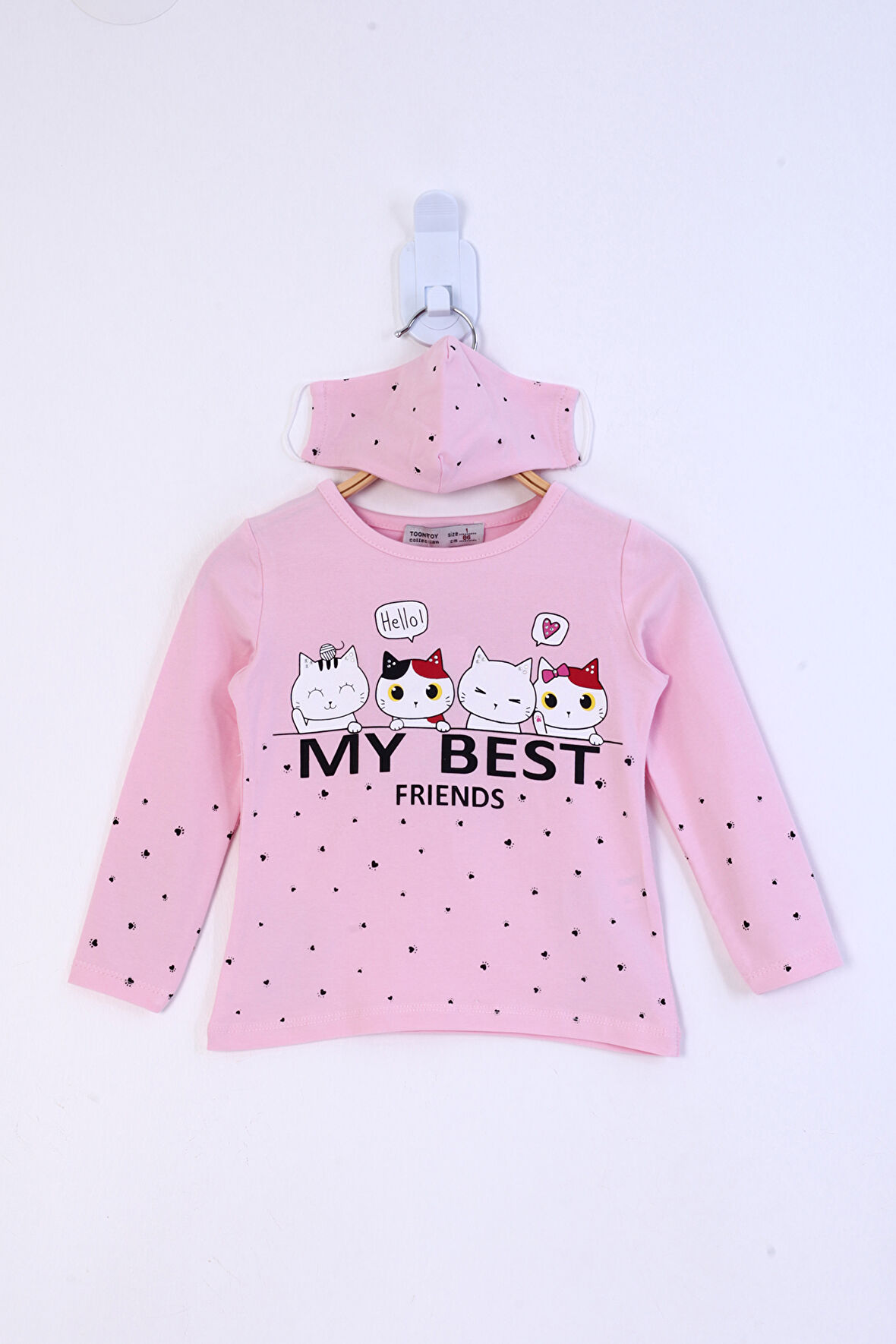 Toontoy Kız Çocuk My Best Friends Baskılı Tişört