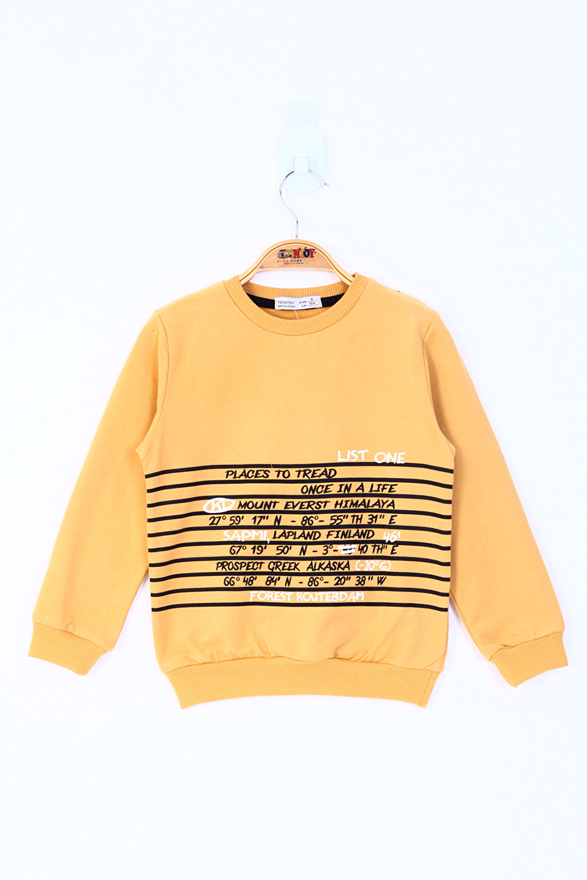 Toontoy Erkek Çocuk Yazı Baskılı Sweatshirt