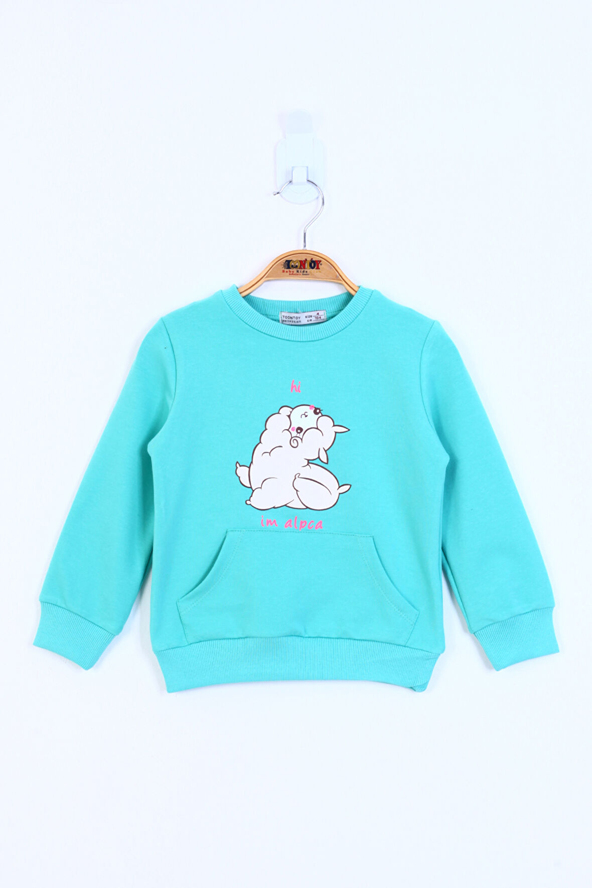 Toontoy Kız Çocuk Kuzu Baskılı Sweatshirt 