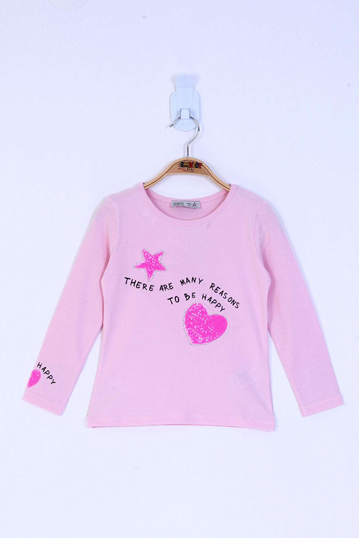 Toontoy Kız Çocuk Pul İşlemeli Sweatshirt 