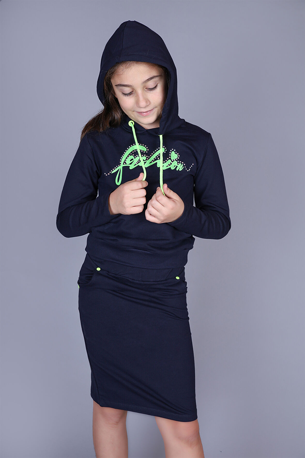 Toontoy Kız Çocuk Fashion Etekli Takım