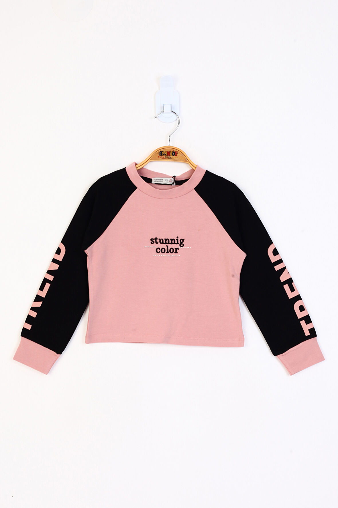Toontoy Kız Çocuk Stunnig Collar Baskılı Sweatshirt