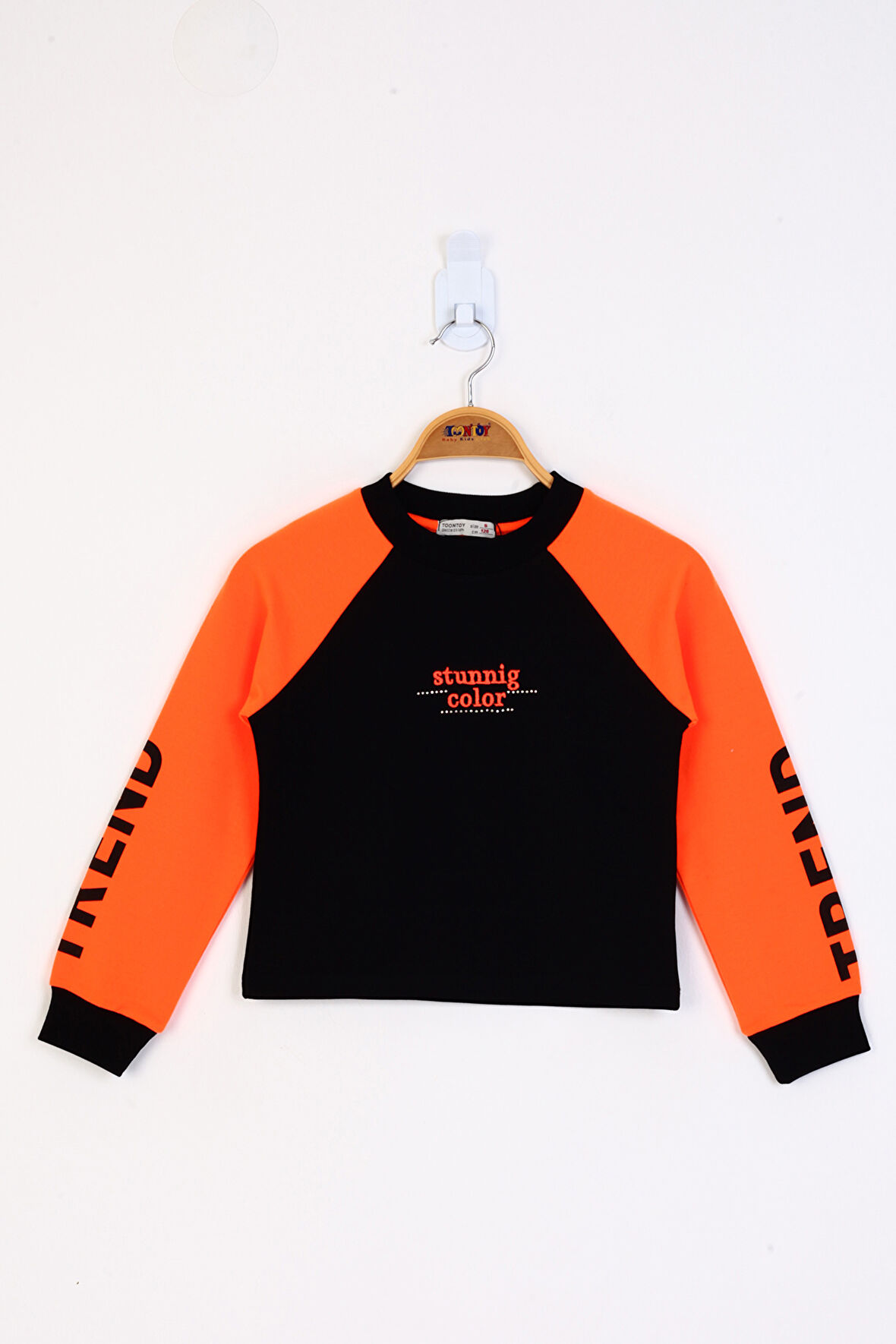 Toontoy Kız Çocuk Stunnig Collar Baskılı Sweatshirt