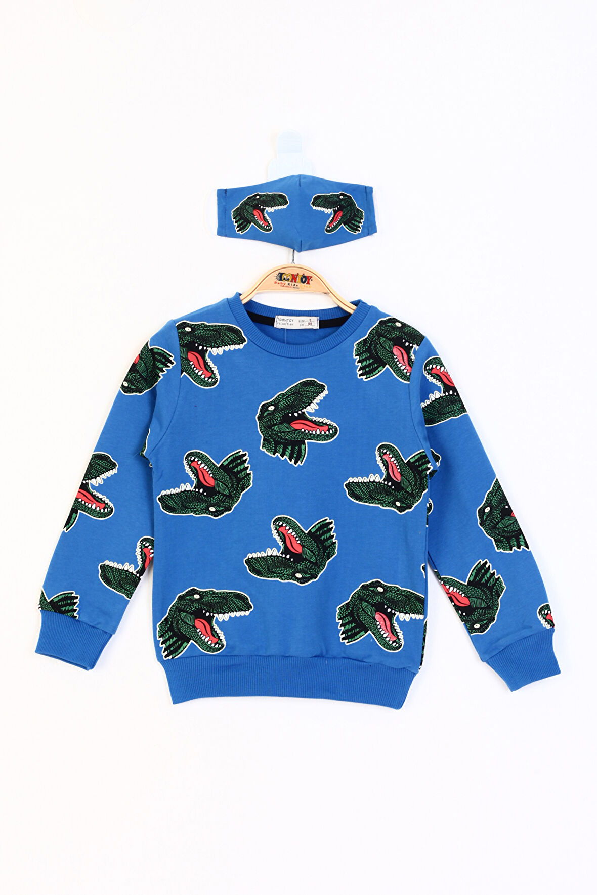 Toontoy Erkek Çocuk Dinazor Baskılı Sweatshirt