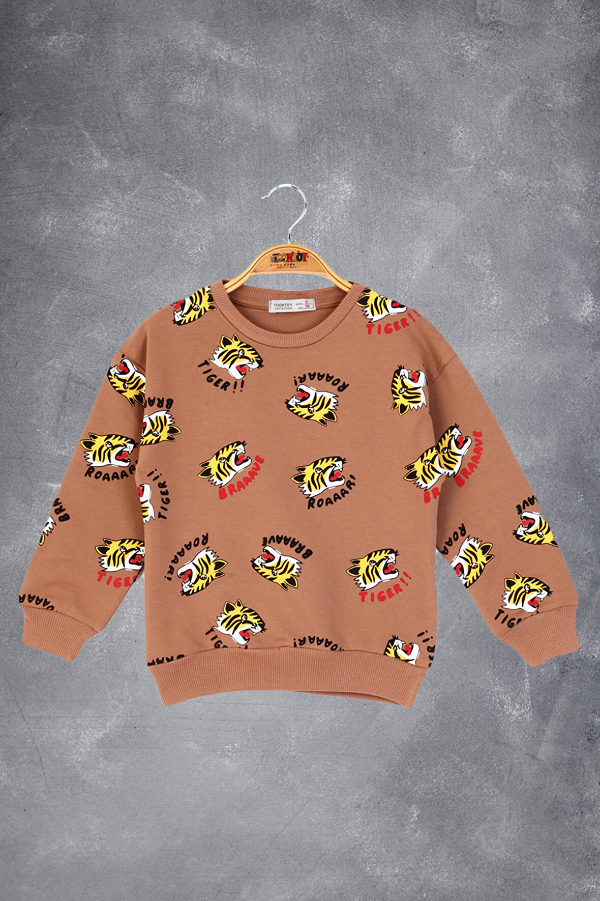 Toontoy Erkek Çocuk Tıger Baskılı Sweatshirt