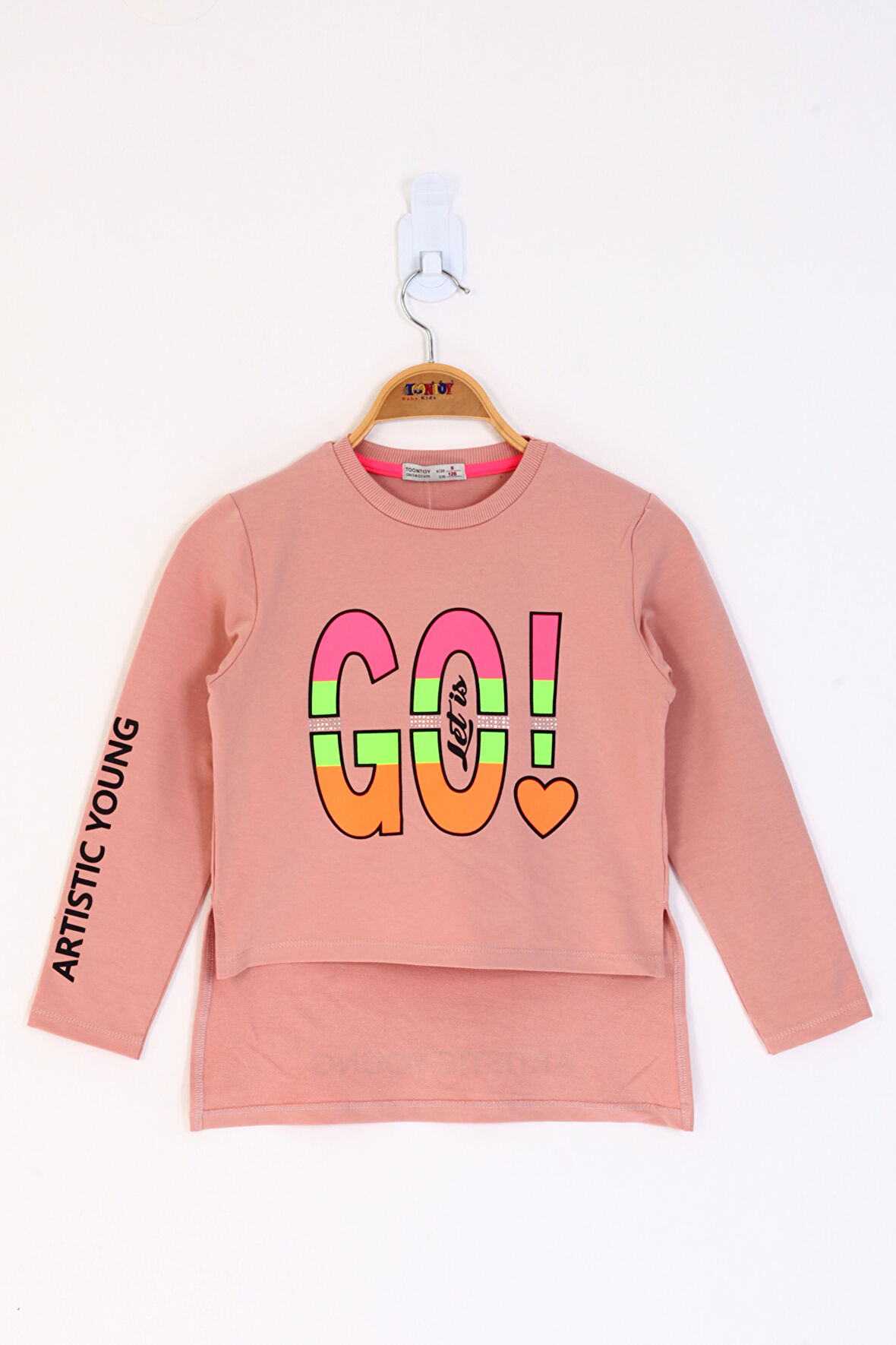 Toontoy Kız Çocuk Letis Go Baskılı Tişört