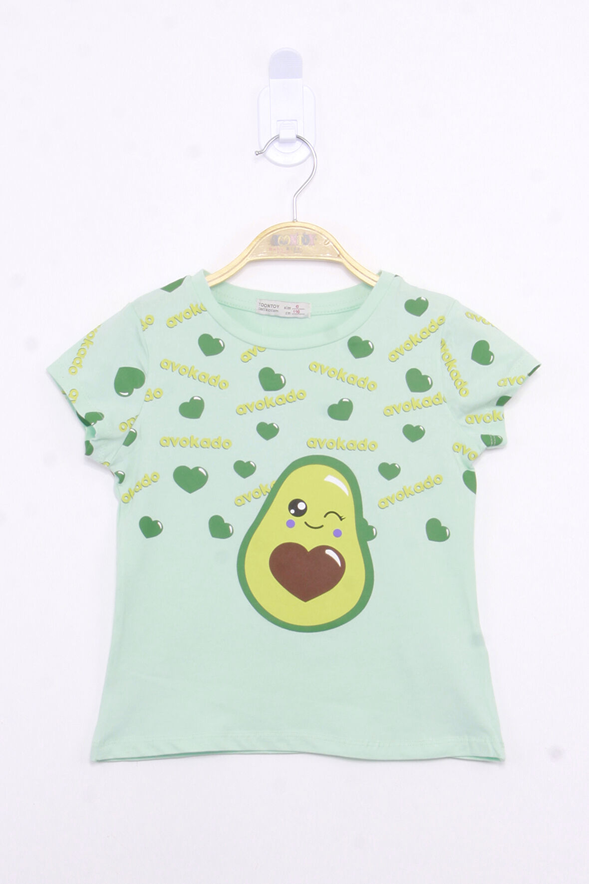 Toontoy Kız Çocuk Avokado Baskılı Tişört