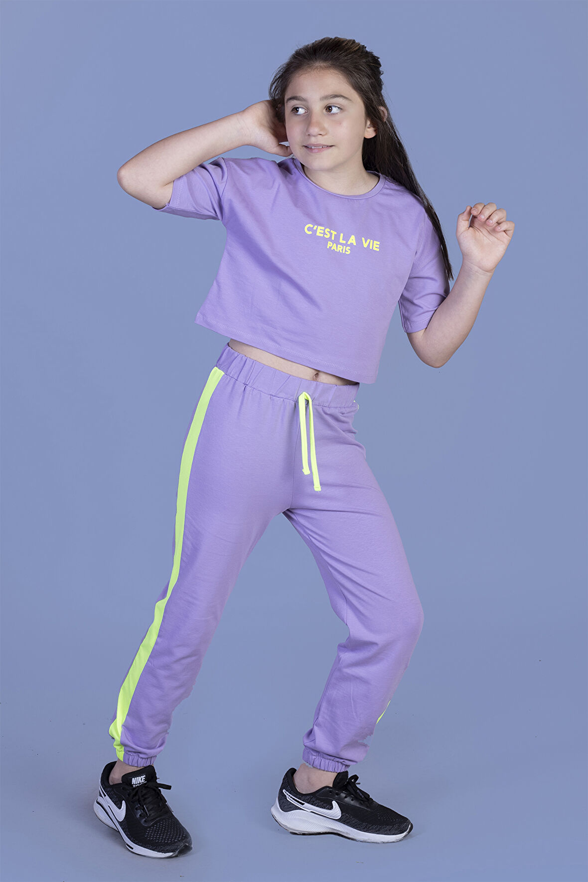 Toontoy Kız Çocuk Crop Model Eşofman Takımı
