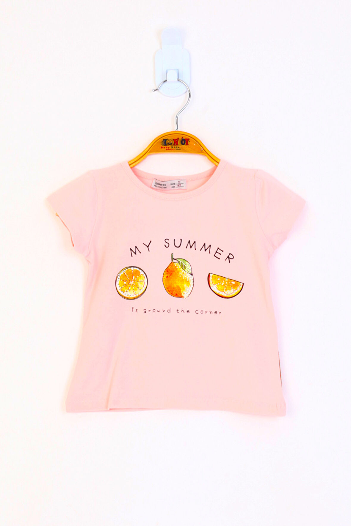 Toontoy Kız Çocuk My Summer Baskılı Arkası Nakış Detaylı Tişört