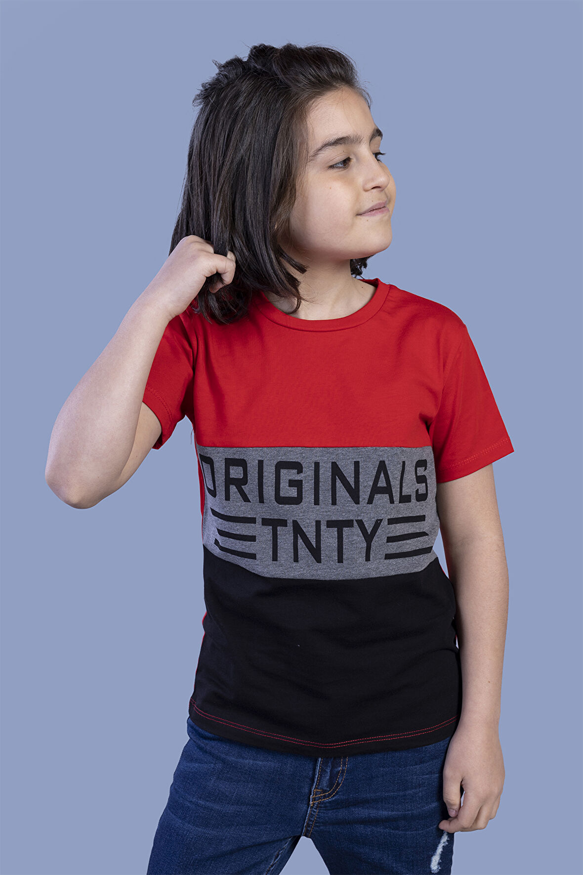 Toontoy Erkek Çocuk Garni Detaylı Baskılı Tişört