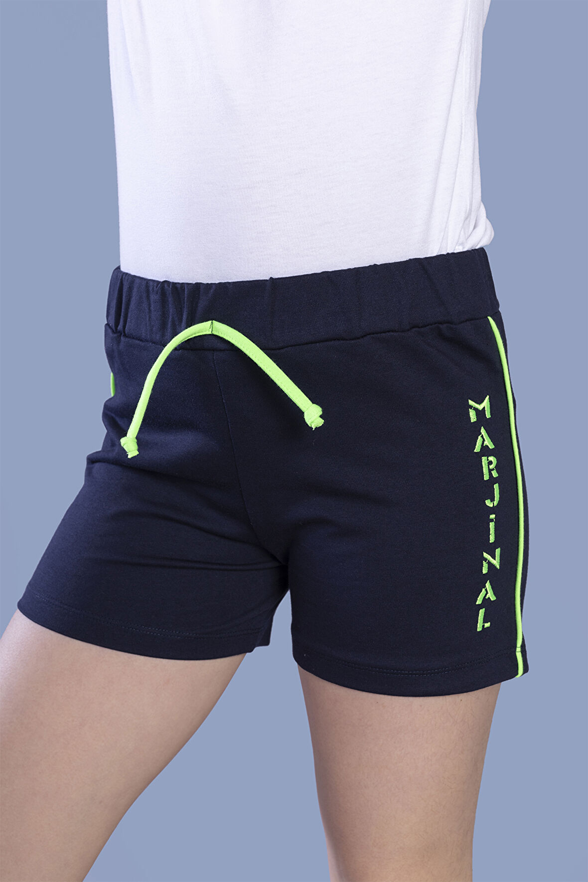 Toontoy Kız Çocuk Yazı Nakışlı Şort