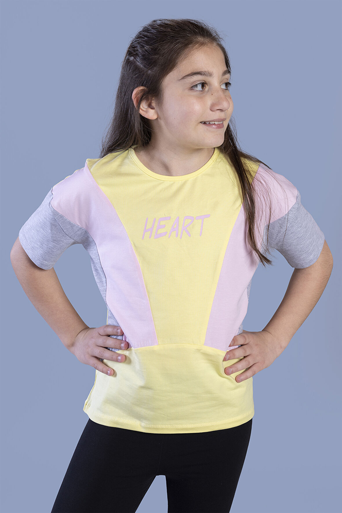 Toontoy Kız Çocuk Garni Detaylı Baskılı Tişört