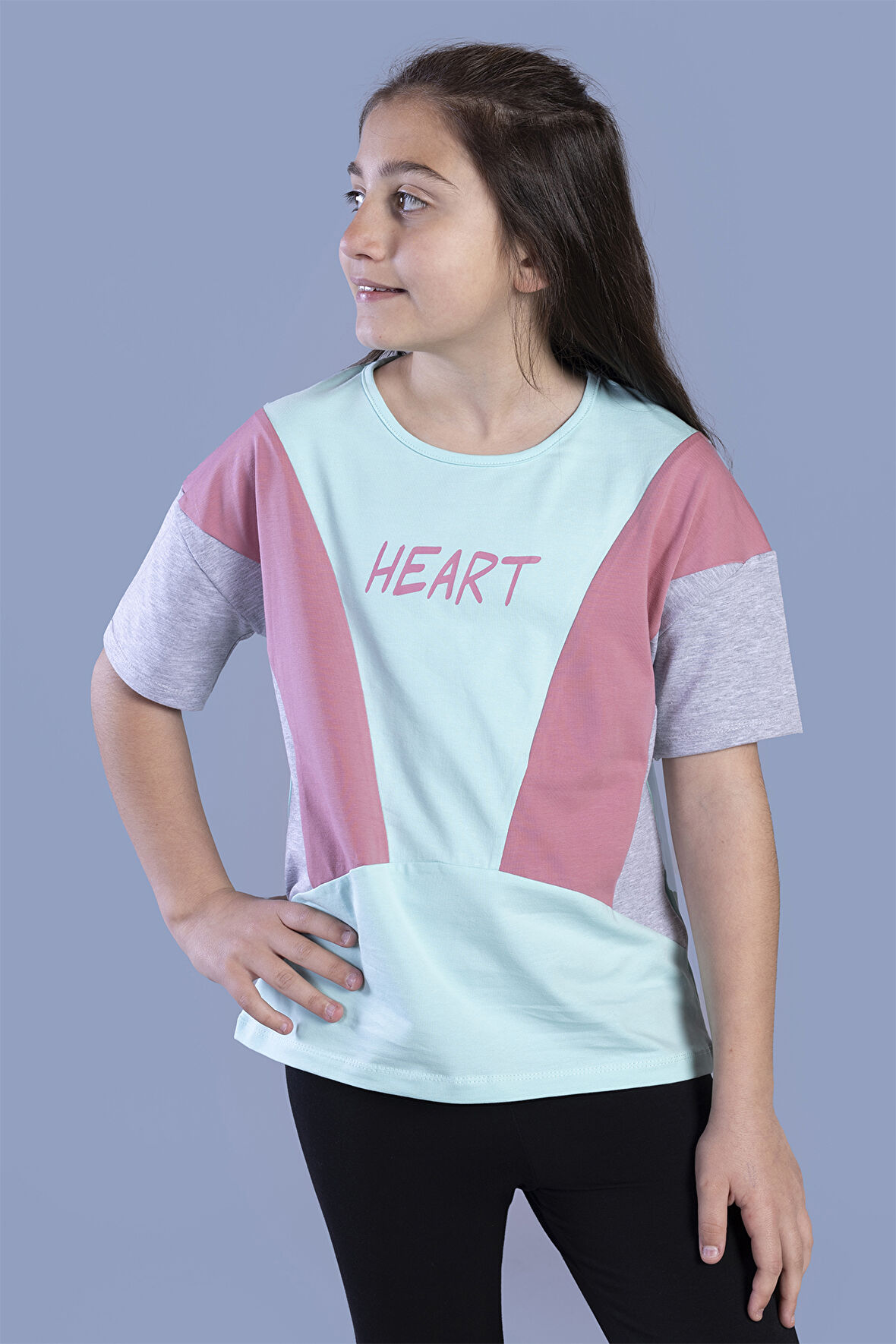 Toontoy Kız Çocuk Garni Detaylı Baskılı Tişört