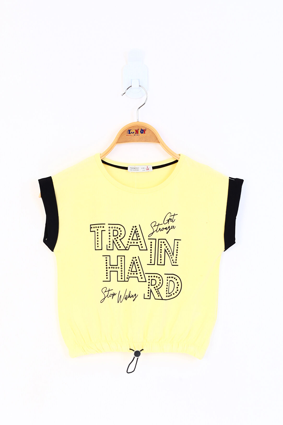 Toontoy Kız Çocuk Baskılı Taş İşlemeli Tişört