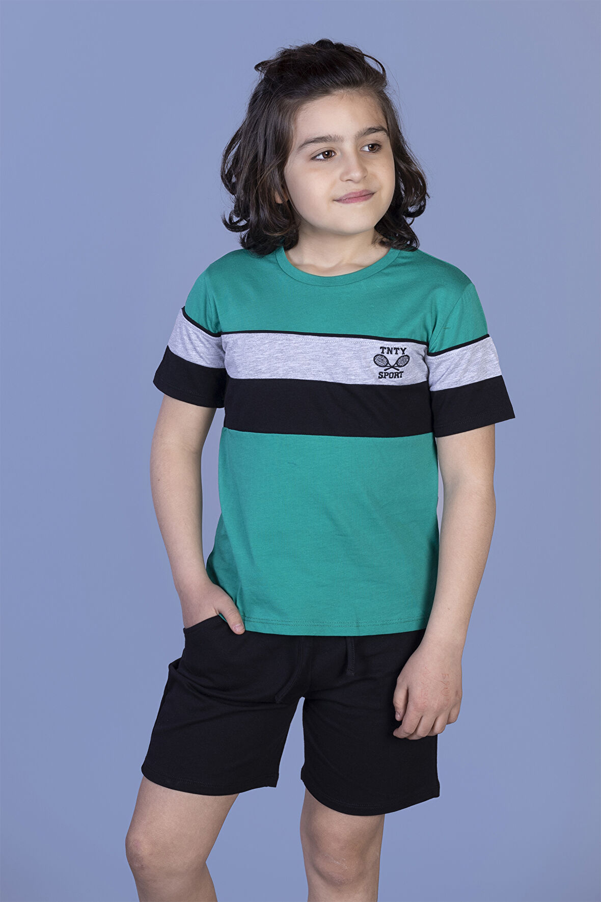 Toontoy Erkek Çocuk Garni Detaylı Nakışlı Takım