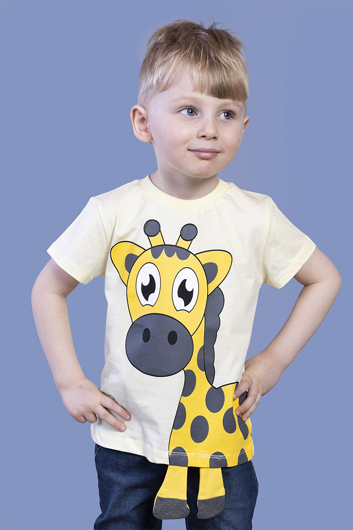 Toontoy Erkek Çocuk Zürafa Baskılı Tişört