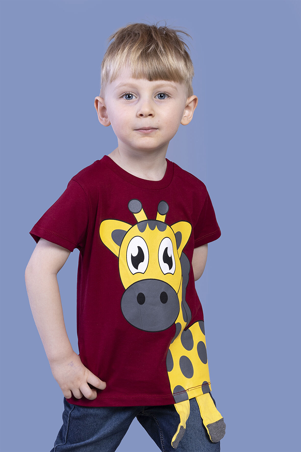 Toontoy Erkek Çocuk Zürafa Baskılı Tişört