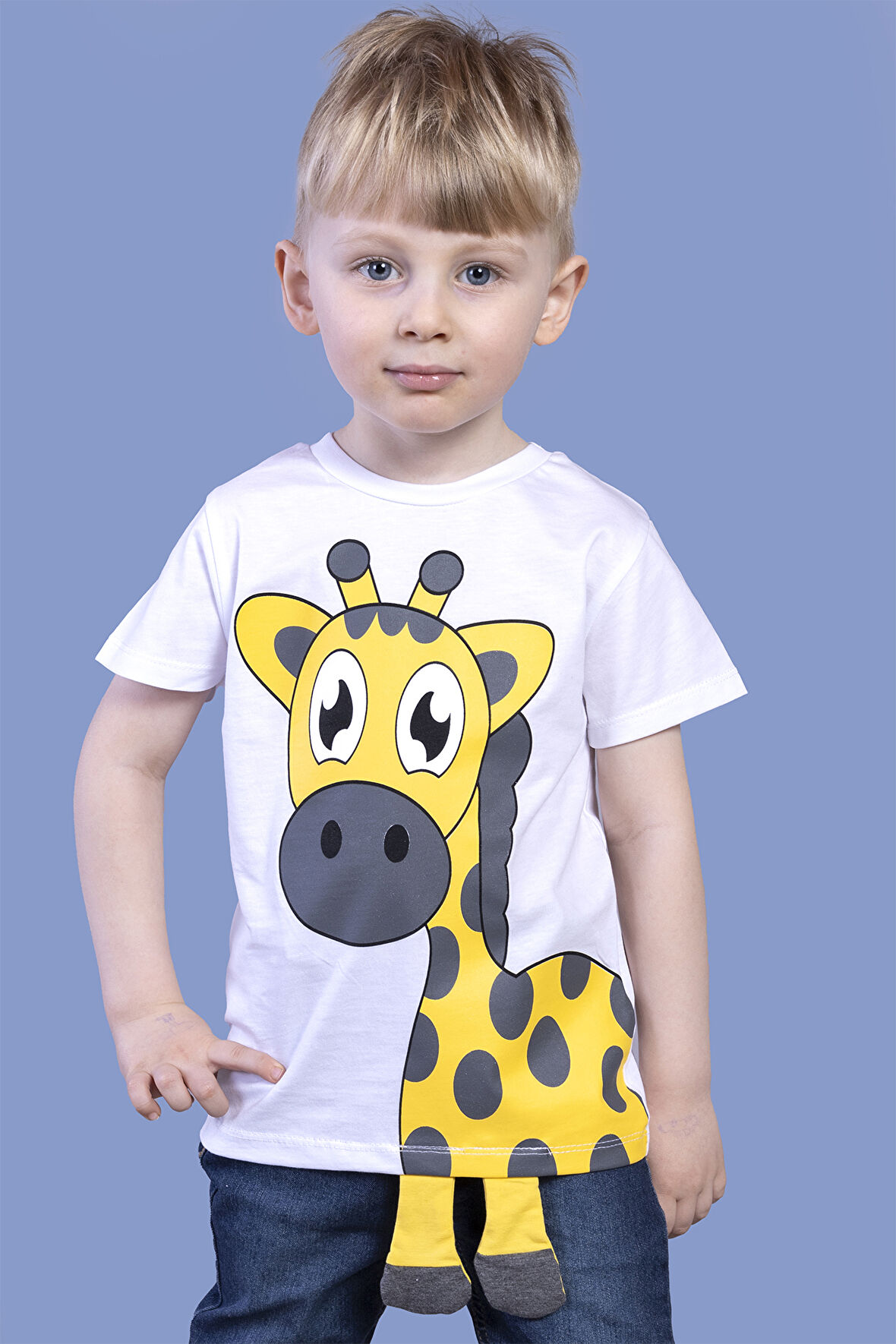 Toontoy Erkek Çocuk Zürafa Baskılı Tişört