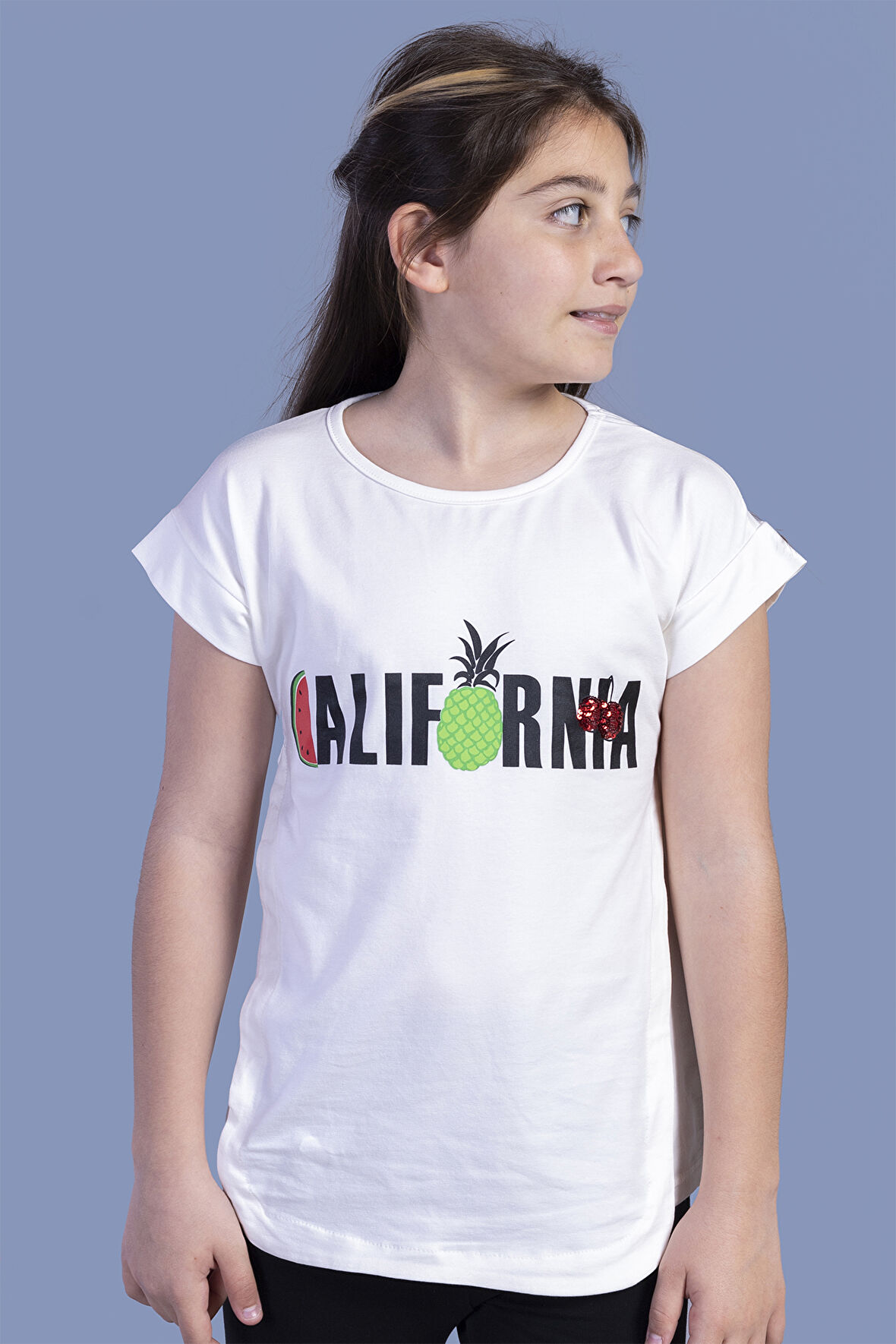 Toontoy Kız Çocuk California Baskılı Tişört