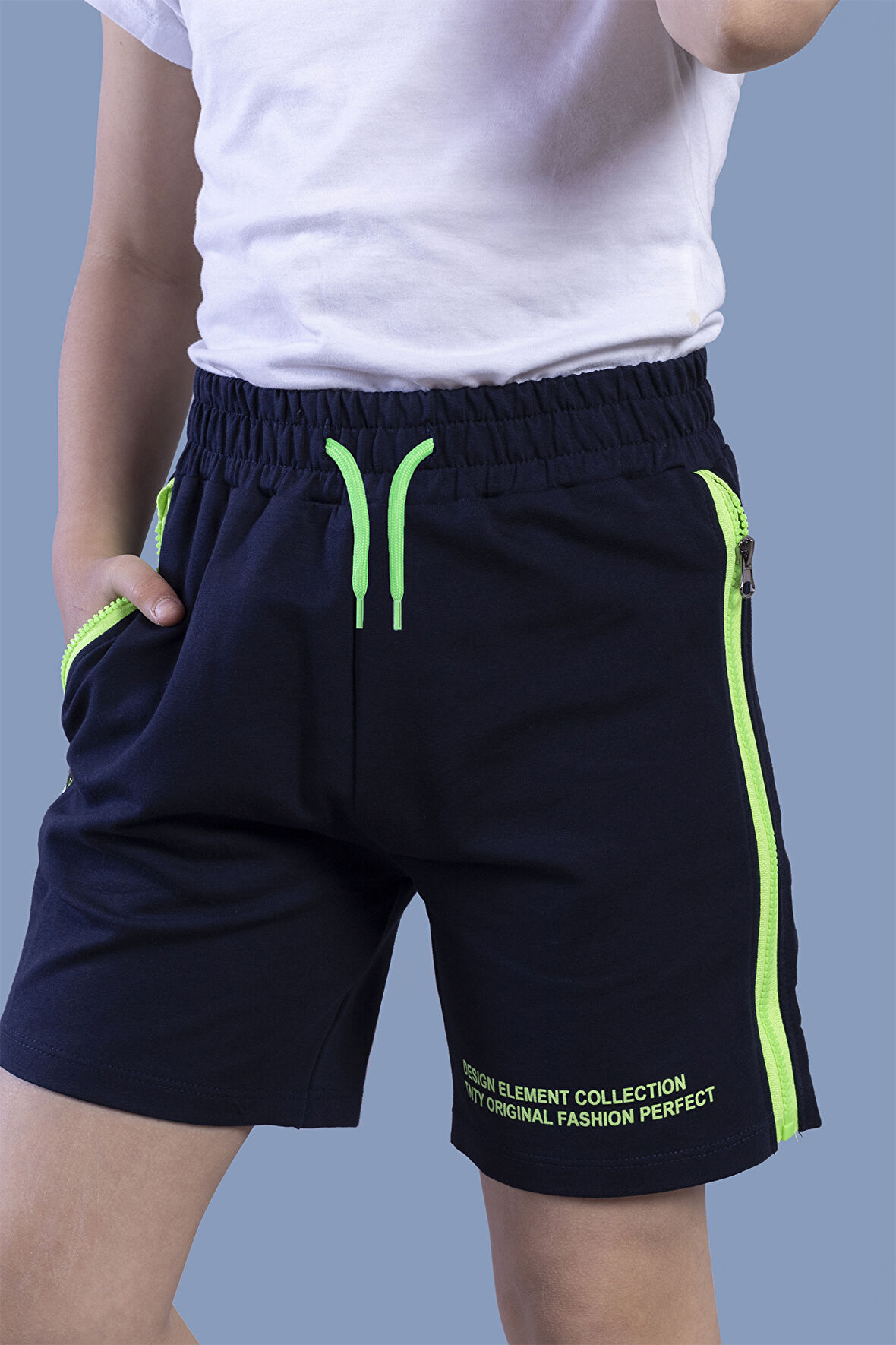 Toontoy Erkek Çocuk Fermuar Detaylı  Baskılı Şort