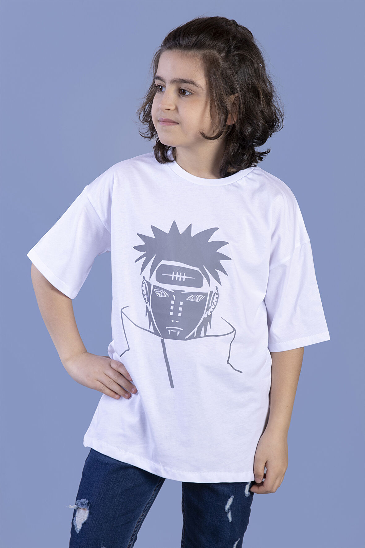 Toontoy Unisex Çocuk Reflektör Baskılı Tişört