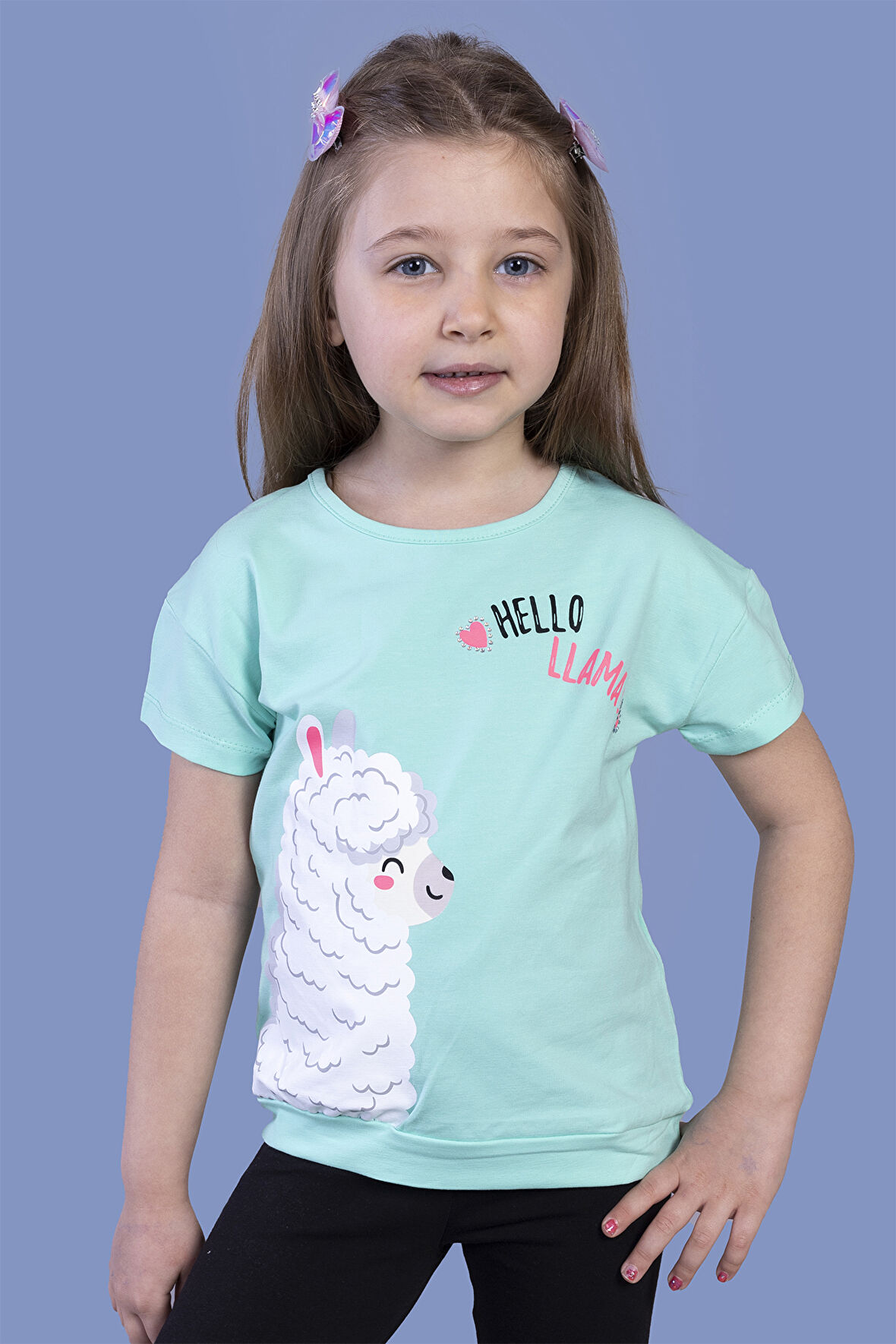 Toontoy Kız Çocuk Kuzu Baskılı Tişört