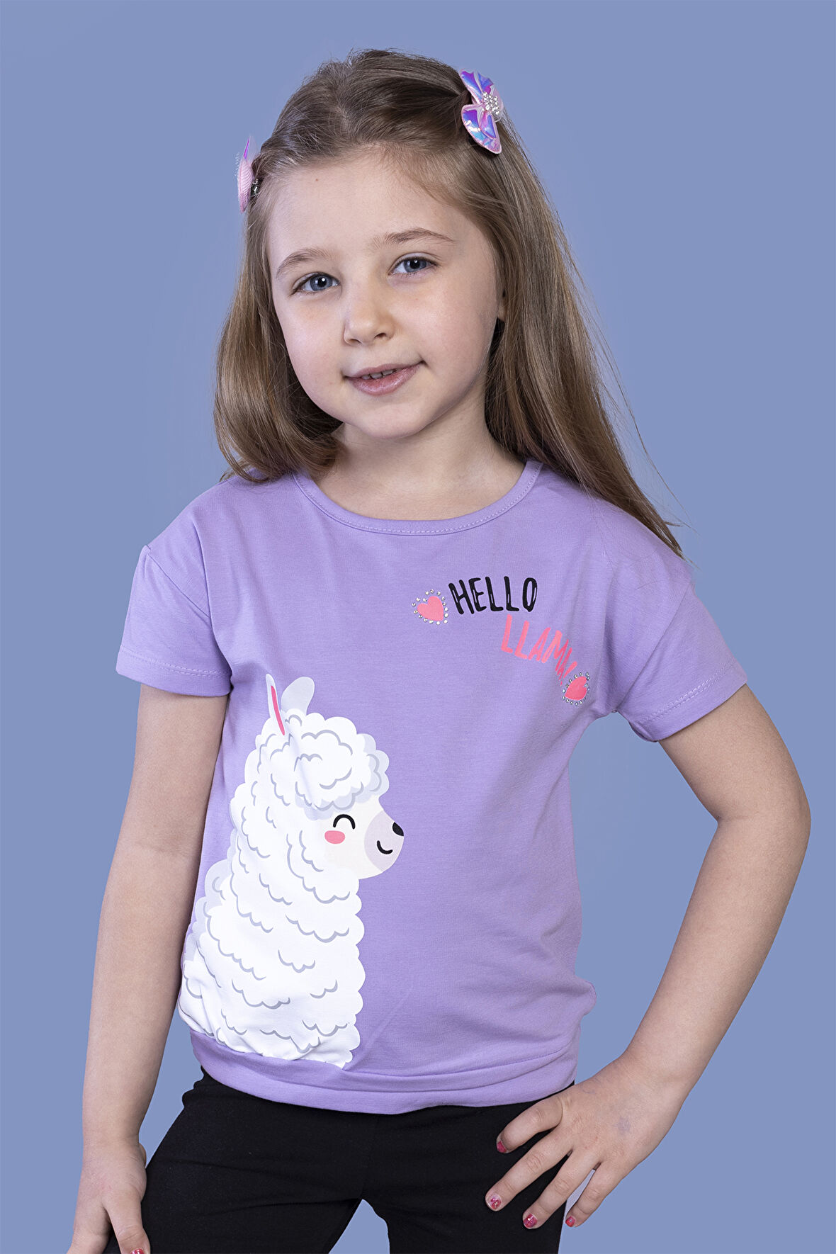 Toontoy Kız Çocuk Kuzu Baskılı Tişört