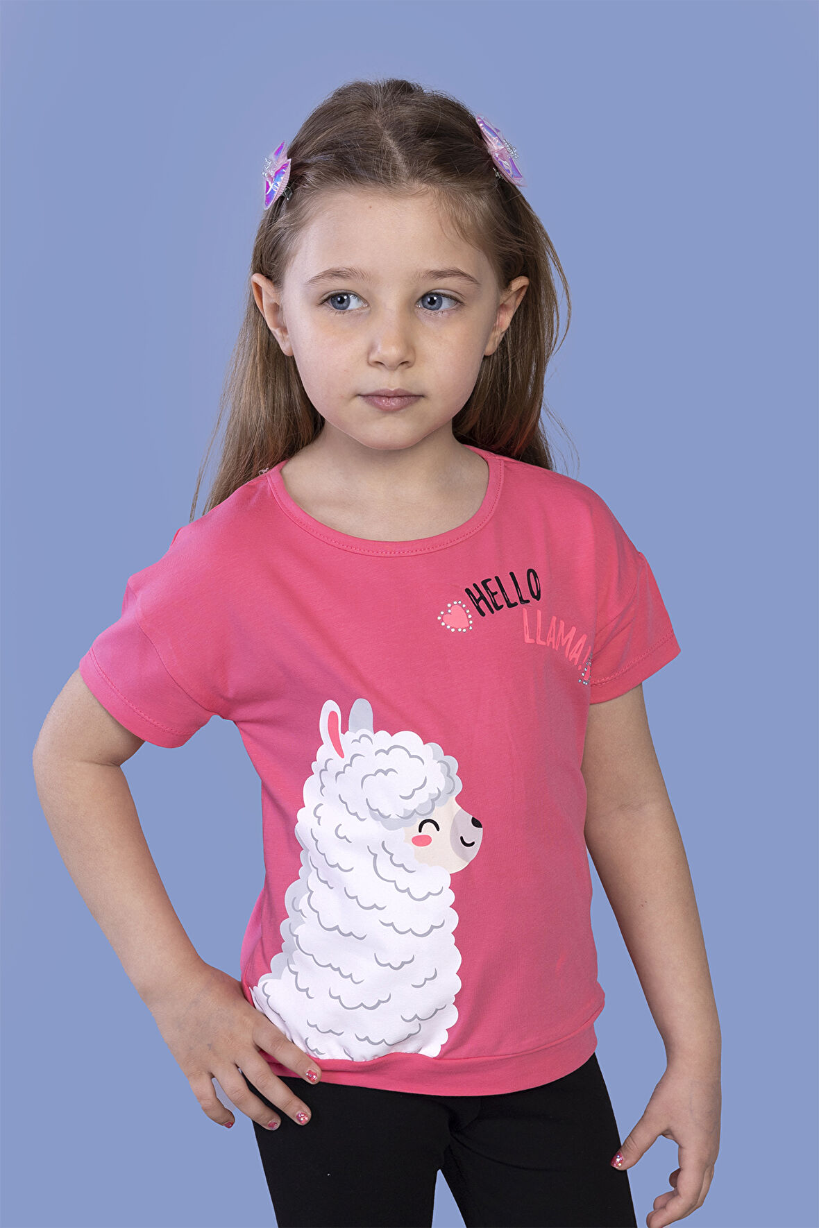 Toontoy Kız Çocuk Kuzu Baskılı Tişört